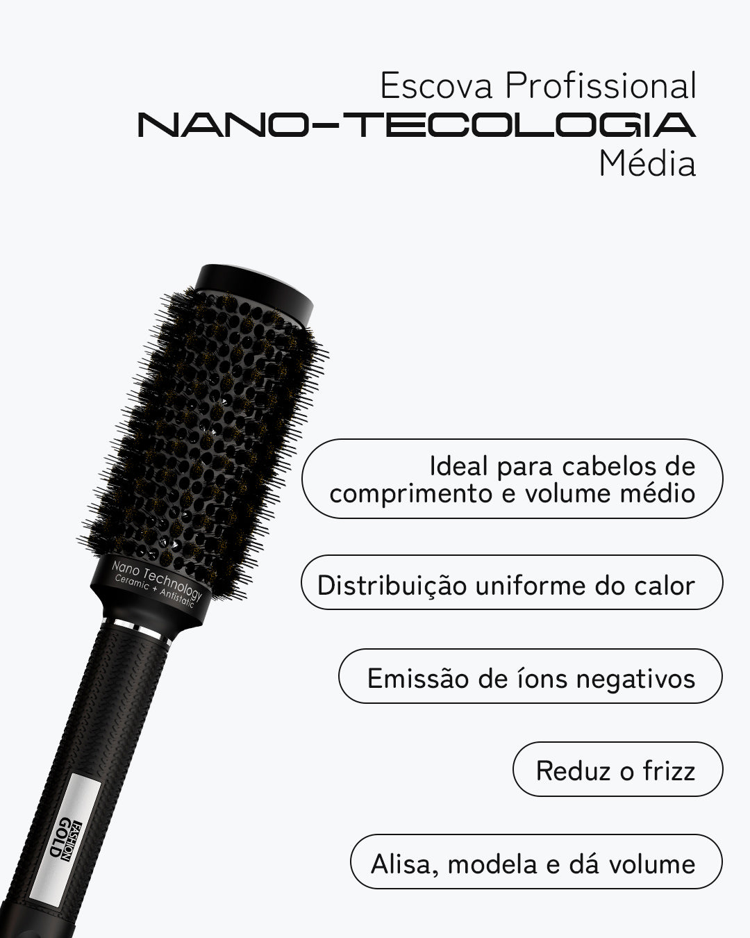 Kit de Cepillos Profesionales Stylist - Fashion Gold