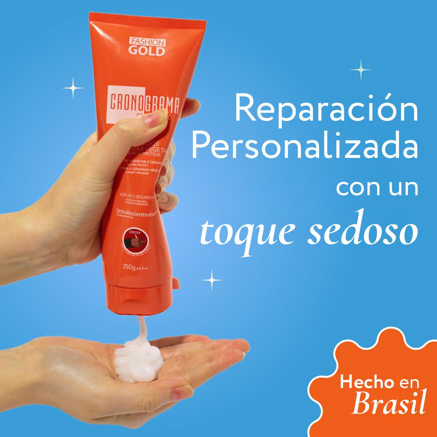 COMBO Cronograma Capilar Lata x3 Tubos 250gr c/u + Shampoo Cronograma 500ml