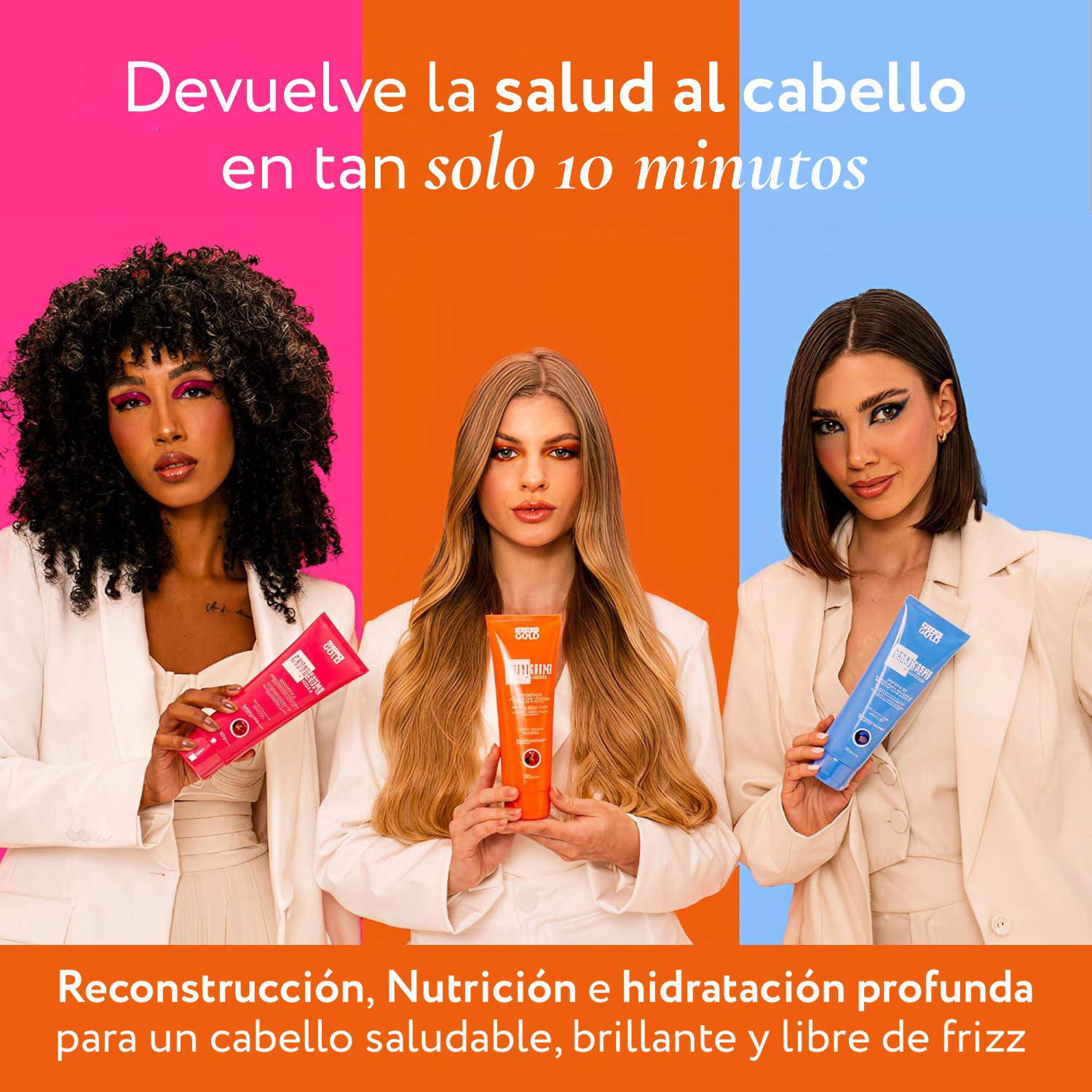 COMBO Cronograma Capilar Lata x3 Tubos 250gr c/u + Shampoo Cronograma 500ml