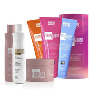 KIT Cronograma Capilar x3 Tubos 250 g c/u + Fashion Gold Alisado 300 g + P&C (Shampoo 300 ml + Mask 250 g)