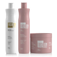 KIT Fashion Gold - Alisado Progresivo en Casa 500 g + Protect & Control (Shampoo 500 ml + Mask 500 g)
