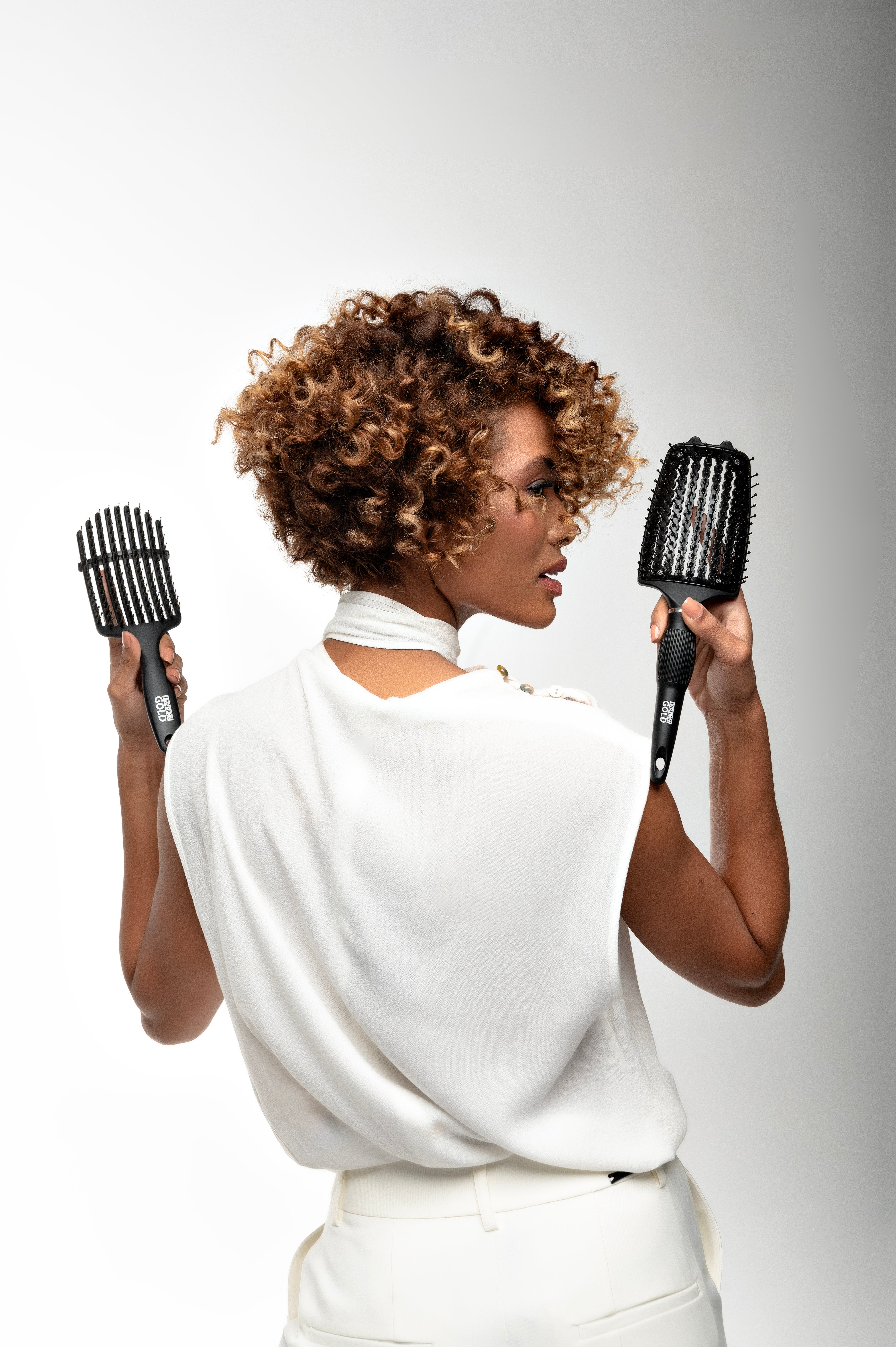 Kit de Cepillos Profesionales Stylist - Fashion Gold