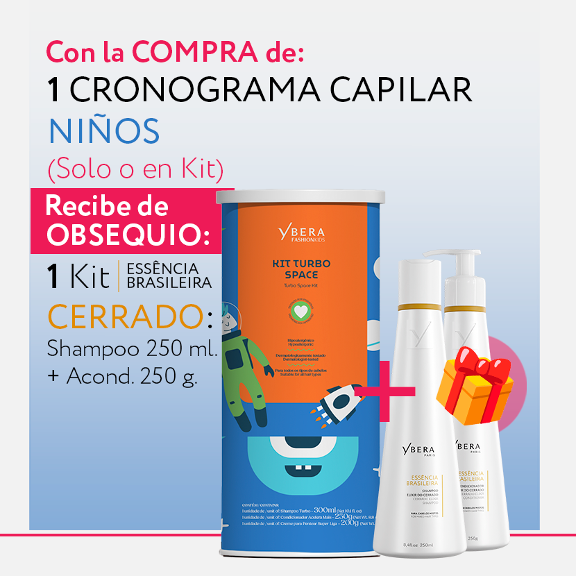 Cronograma Niño Fashion Kids Lata (Shampoo 300ml + Acondicionador 250g + Crema de Peinar Fijadora 200g)